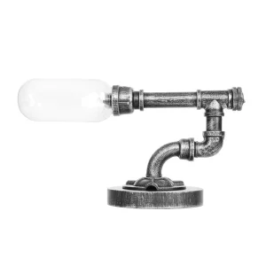 GloeiAmber - Lampe de Table en Verre Transparent avec Abat-jour