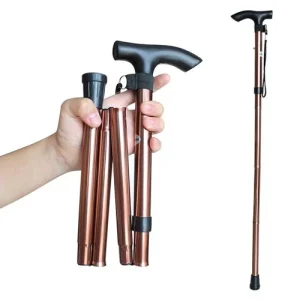 CANNE PLIANTE EN ALUM+POI PRONZE