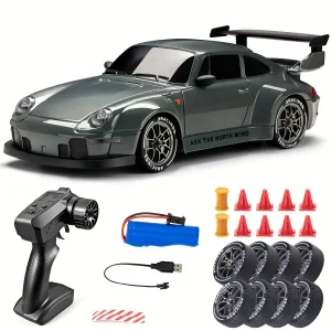 Voiture RC Drift 4WD 2.4GHz avec Lumières LED | Batterie Rechargeable, Vitesse et Drift | Jouet Télécommandé Garçons & Filles