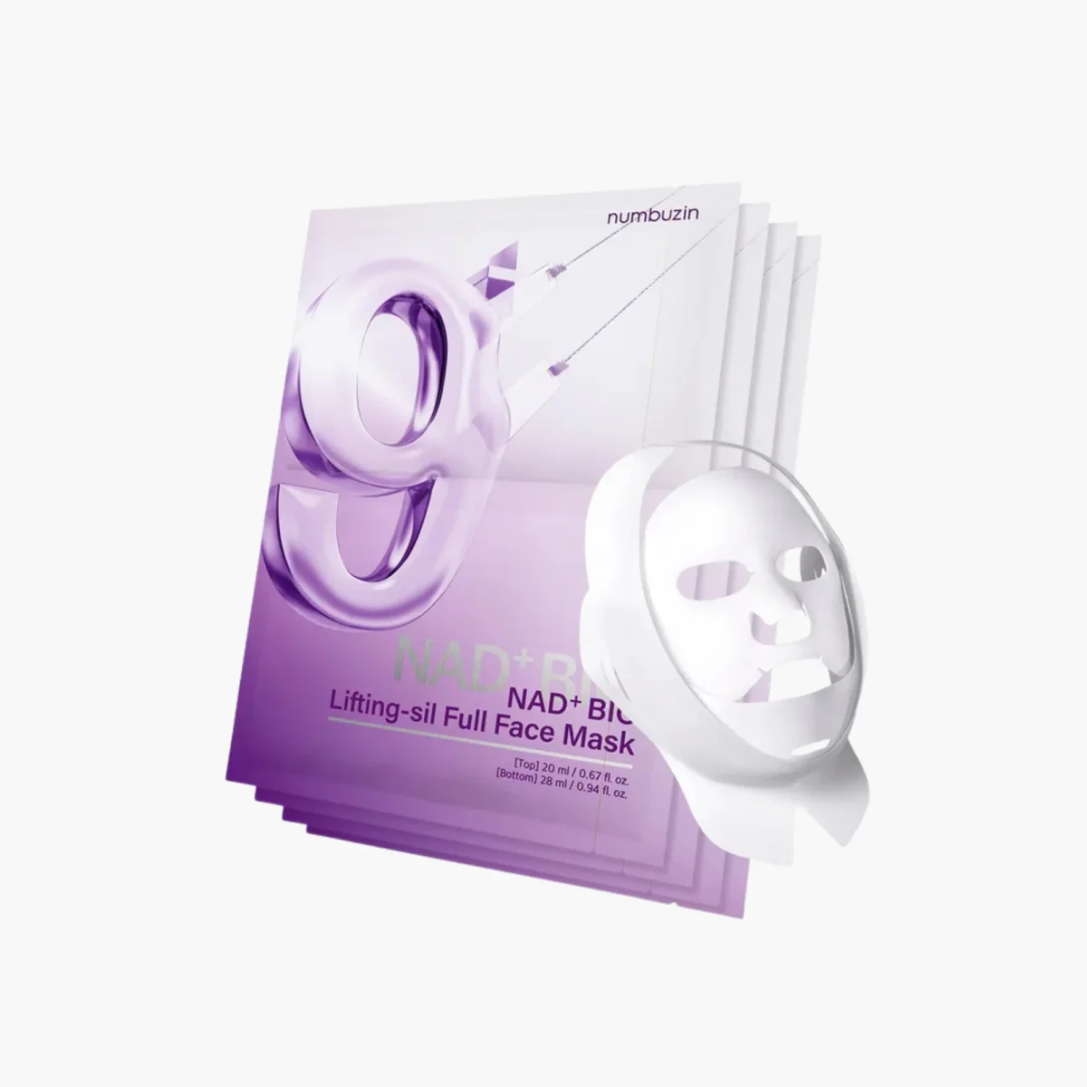 NUMBUZIN NAD+ BIO Lifting-sil Full Face Mask 20ml/28ml – Image 3